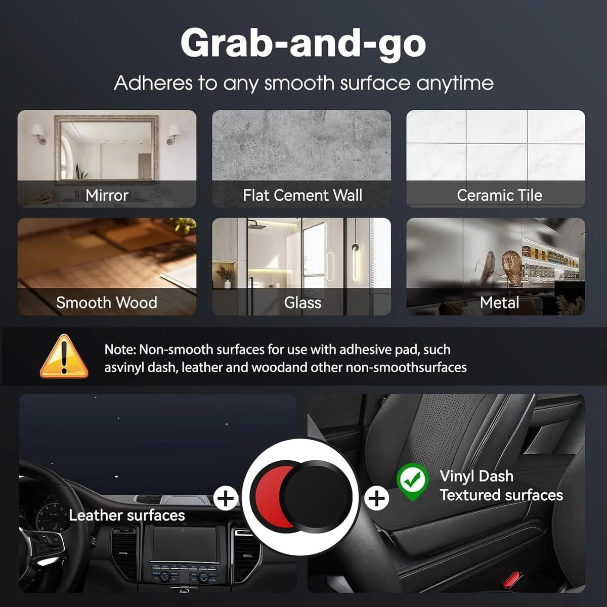 Heavy-duty 360Β° Vacuum Magnetic Phone Holder