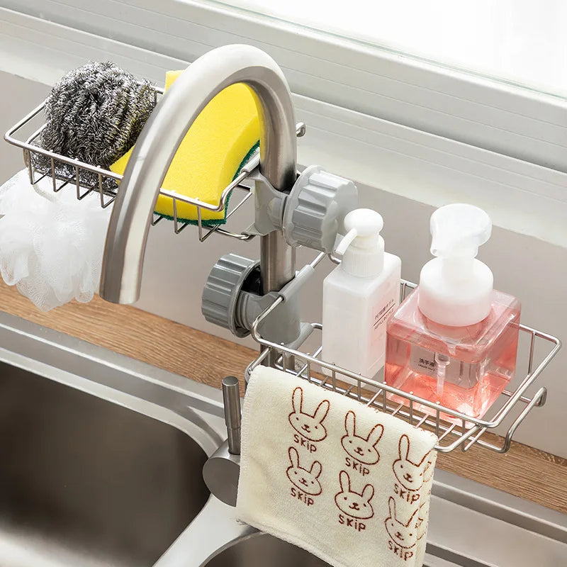 Stainless Steel Sink Drain Rack Storage